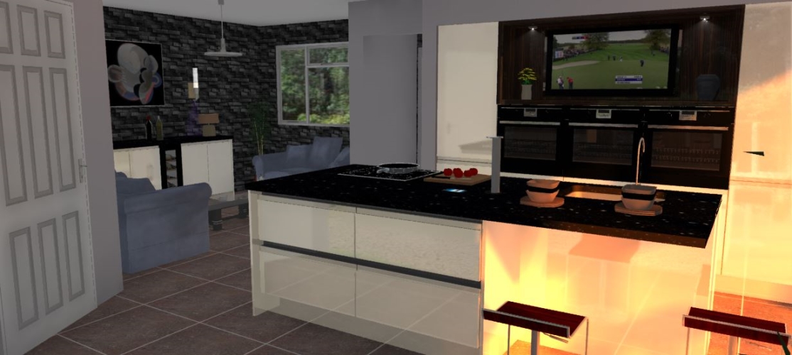 Example of custom 3D Kitchen Design