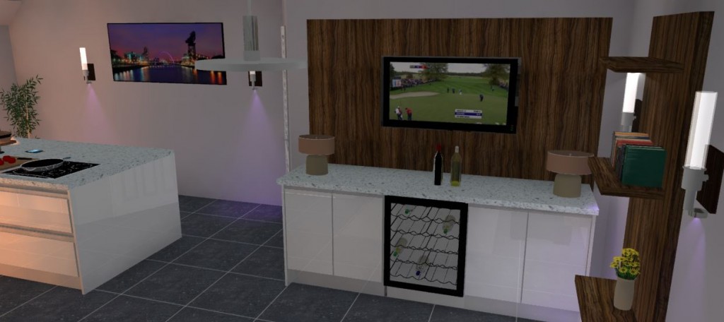 3D Design Example - Bespoke Television area