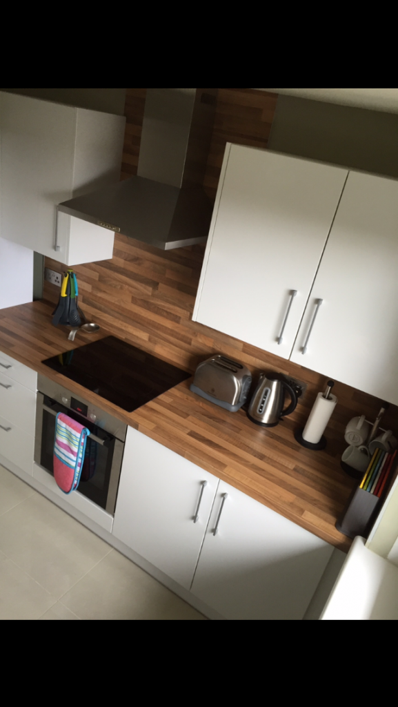 White Gloss Kitchen Butchers Block